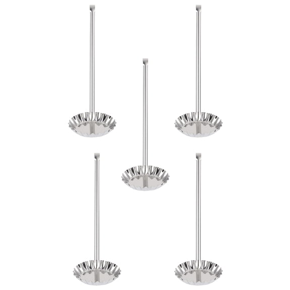 DINHEAROM 5Pcs Plated Silver Meatball Maker Spoon Kitchen Supplies for Home Use with Easy Grip Handle
