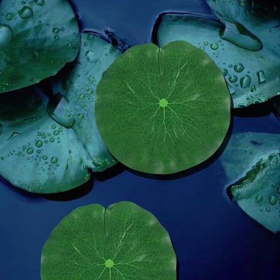 MLINS 5Pcs Vivid Fake Lotus Leaves Ornament Simulated Lotus-leaves Props Aquarium Lotus-leaves Decor