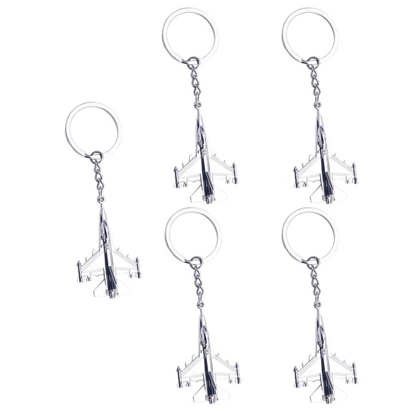 DINHEAROM Zinc Alloy Keychain Rings 5Set 4.32In For Daily Use