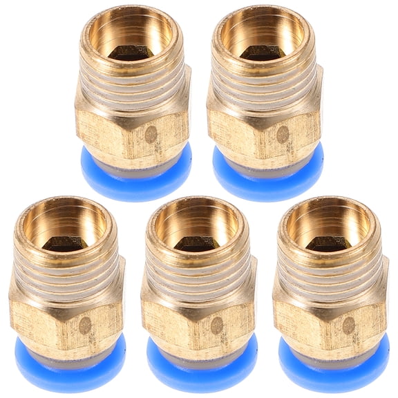 MLINS 5-Pack 1/4 Inch Air Hose Quick Connect Fittings for Pressure Washer with Crimp Cinch Design