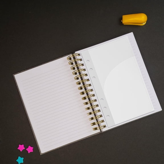 HEALEEP Portable Binder Pocket PP for Adults Financial Management 5Pcs 6.7X3.7X0.04In