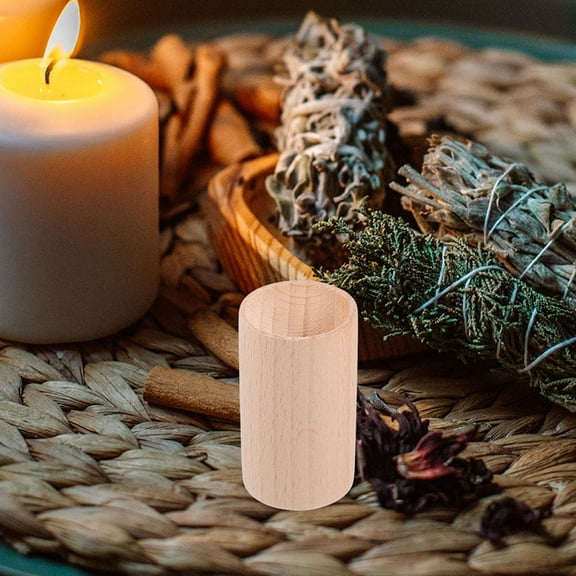 DINHEAROM Passive Diffusers For Essential Oils Beige Wood 5Pcs 1.97X1.18X1.18In