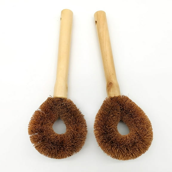 DINHEAROM Dish Brushes Wooden 5Pcs 9.8x3.1in Corner Reaching