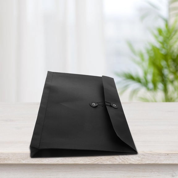MLINS 5pcs Kraft Paper File Folders Document Envelopes Paper Pocket Heavy-Duty Receipt Project Pockets Document Organizer With Button And String Closure