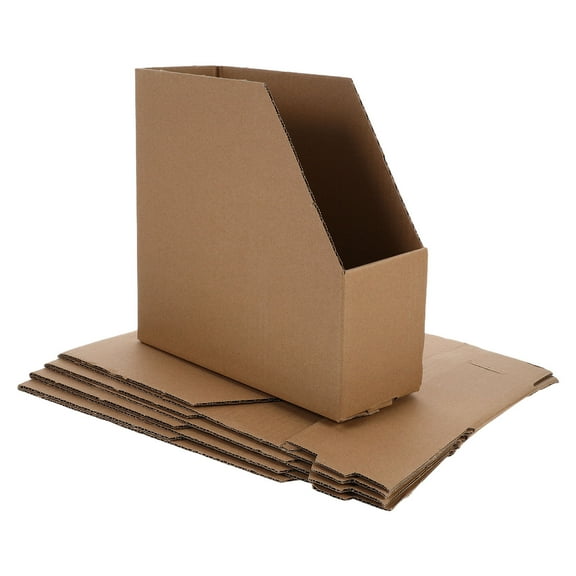 MLINS 5pcs Large Capacity Cardboard Inventory Boxes with Open Top Design Corrugated Organizer Cases for Garage Warehouse Office and Shop Use