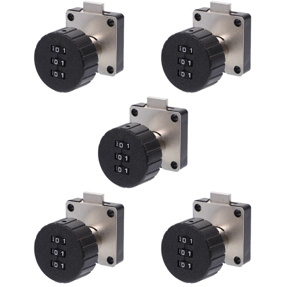 MLINS 5-Pack Proofing Cabinet Locks with 3-Digit Combination for Lockers, Drawers, and Cabinets Safety