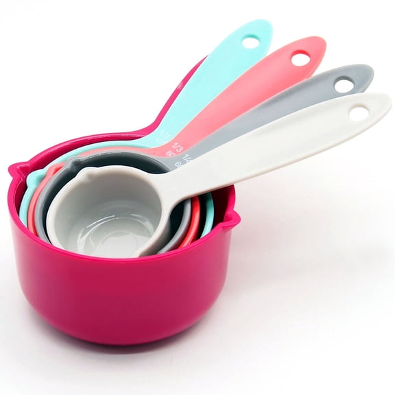 PTOOTP 5-Piece Measuring Spoon Set with Assorted Sizes and Colors, Kitchen Measuring Tools, Easy to Clean and Use