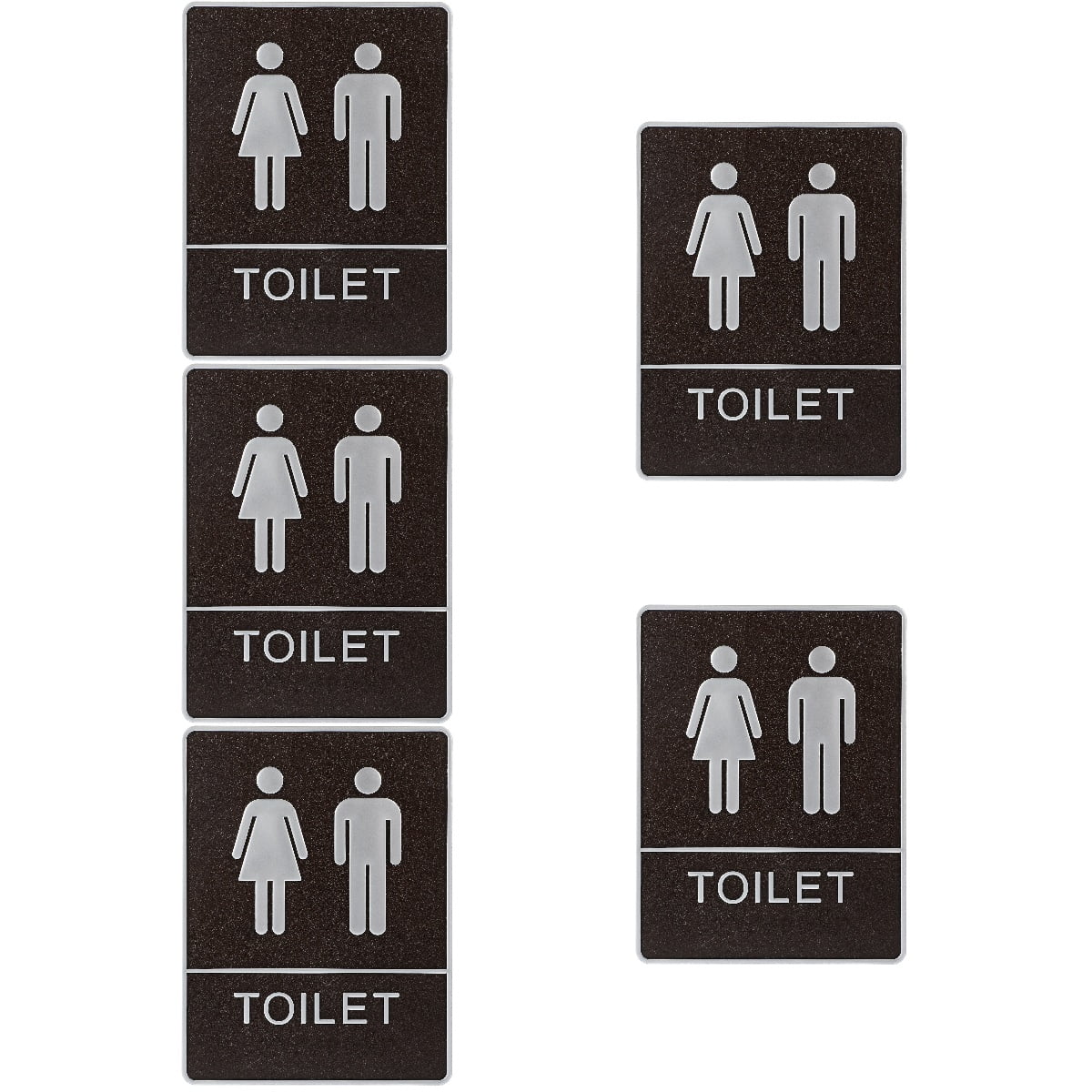 MLINS 5pcs Restroom Sign Self Adhesive Bathroom Sign Men Women Restroom ...