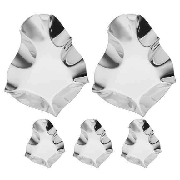 MLINS 5pcs Reusable Stainless Steel Oyster Shells Dish Oyster Grilling Pan Oyster Baking Dish for Make Oysters Baked Clams Scallop Seafood