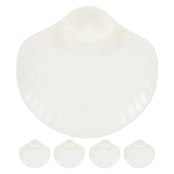 MLINS 5pcs Snack Plates Reusable French Fries Plates Dessert Plates Seashell Dishes for Snacks