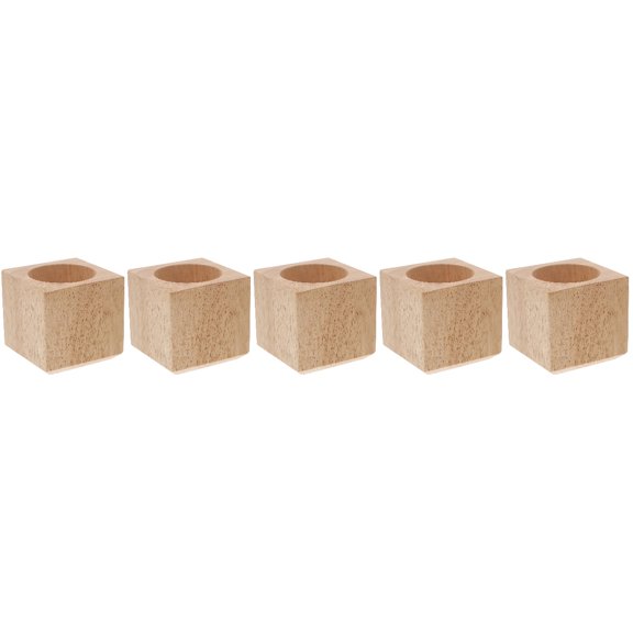 MLINS 5pcs Wood Planter Household Decorative Artificial Flower Pot Succulent Plant Pot Container