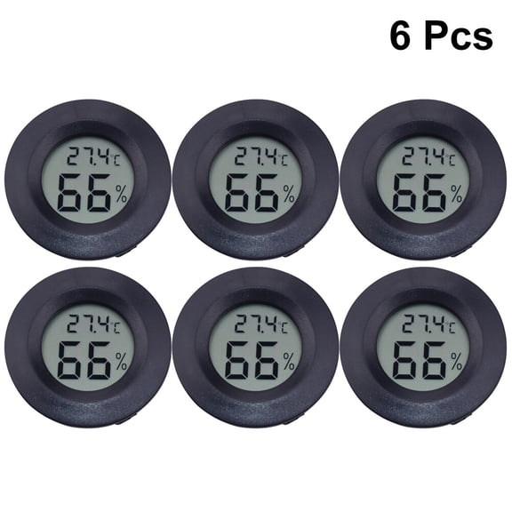PTOOTP Reptile Pet Box Temperature and Humidity Meter Lightweight Compact 6Pcs