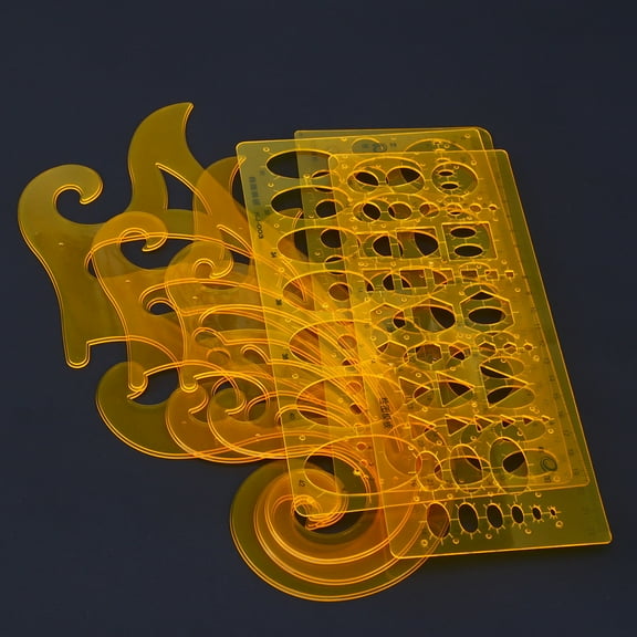 MLINS 6 PCS/Set Drawing Template Ruler Design Templates Building Formwork