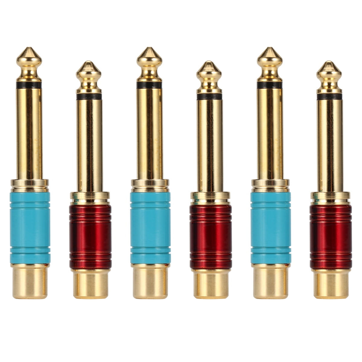 MLINS 6 PCS Mono Adaptor Audio Adapter Guitar Microphone Cable ...