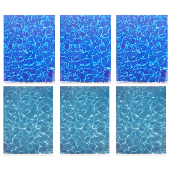 DINHEAROM Plastic Water Ripple Sticker Assorted Color 6Pcs 11.6X8.3X0.04In Model Building Material