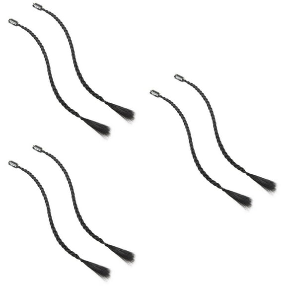 MLINS 6 Pcs Braid Hair Extensions Clip in Hair Extensions Front Side Bang Long Braided Hair Piece