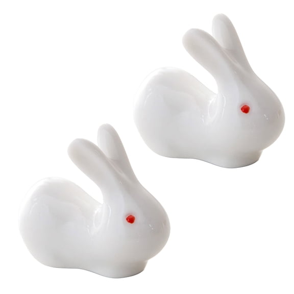 MLINS  6 Pcs Chopstick Rest Rabbit Ceramic Hotel Tableware Decoration