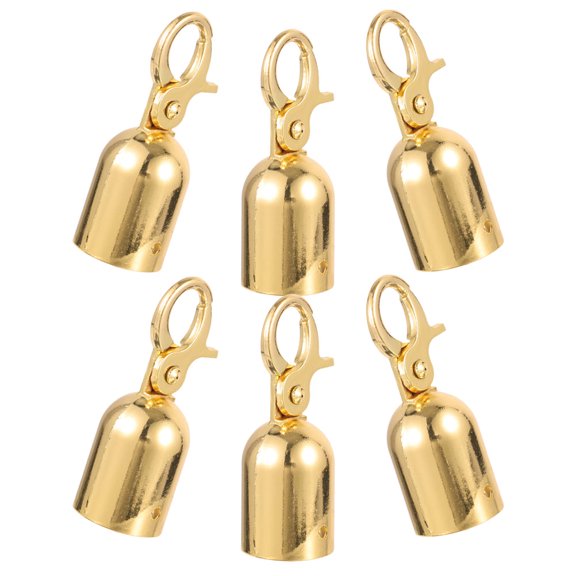 MLINS 6 Pcs Concierge Post Hook Cap Stop Cord Keeper Hooks Golden