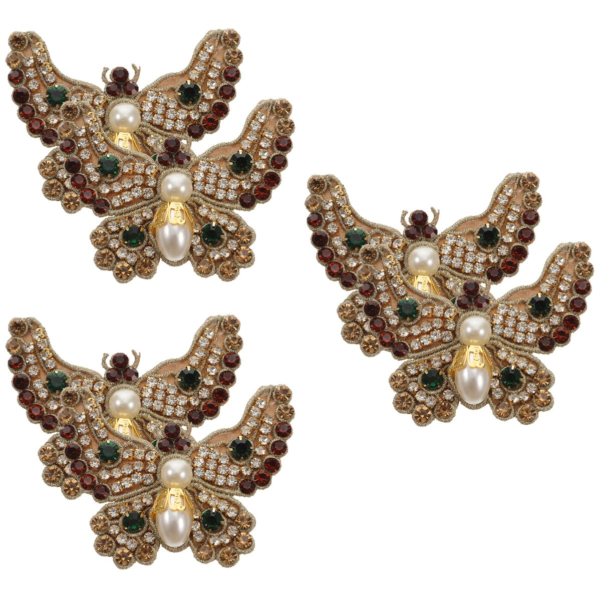 MLINS 6 Pcs  DIY Decorative Applique Iron On Patch Clothing Butterfly Shape Patch Shoes Decorative Patch