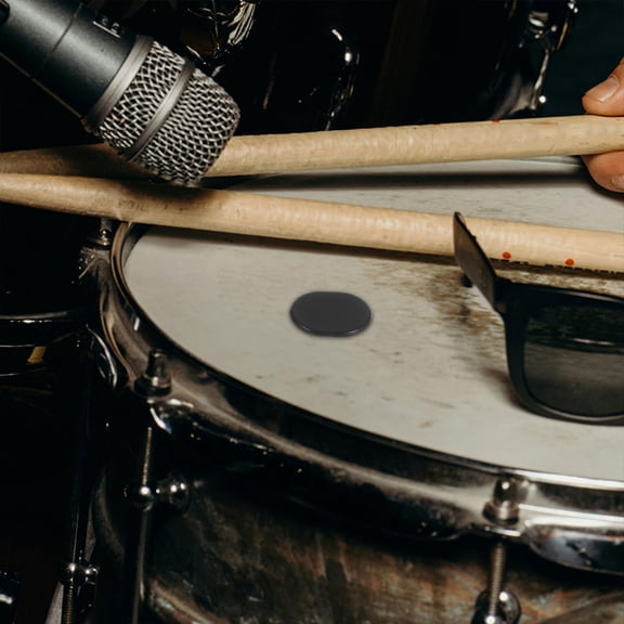 MLINS 6 Pcs Drum Stickers 3.20X2.50X0.20CM Black