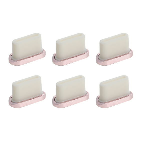 MLINS 6 Pcs Durable Charging Port Protector Telephone Jack Cover Golden