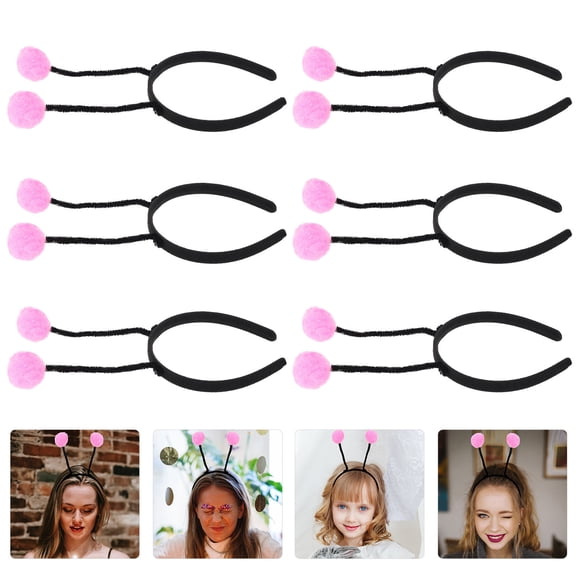 DINHEAROM Halloween Costume Headband Pink 6Pcs 9.8x3.9in