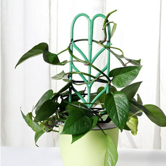 MLINS 6 Pcs Garden Trellis for Mini Climbing Plants Leaf Shape Potted Plant Support Vines Vegetables Vining Flowers Patio Climbing Trellises for Roses Cucumbers Clematis Pots Supports