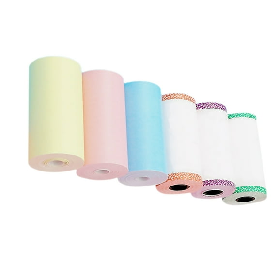 DINHEAROM 6Pcs Colored Thermal Paper for Typing Use Compatible with Various Office Machines