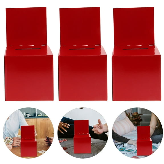 MLINS 6 Pcs Keepsake Boxes Paper for Gifts Shower Storage Bride Red