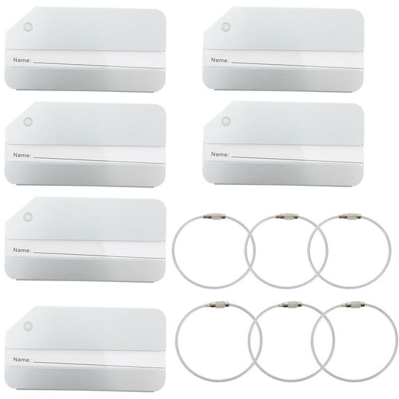 MLINS  6 Pcs Luggage ID Labels Blank Tags Bag Identification Travel