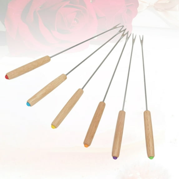 MLINS 6 Pcs Meat Roasting Forks Easy to Clean Barbecue Miss