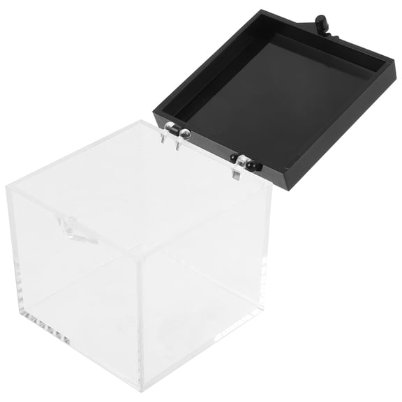 FELTECHELECTR 6Pcs Acrylic Mineral Specimen Display Boxes Clear Protection Storage Boxes