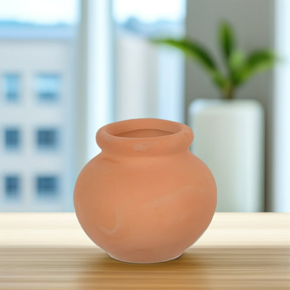 MLINS  6 Pcs Mini Succulent Flowerpot Planting Holder Terracotta Decorative Pots Glaze Light Brown