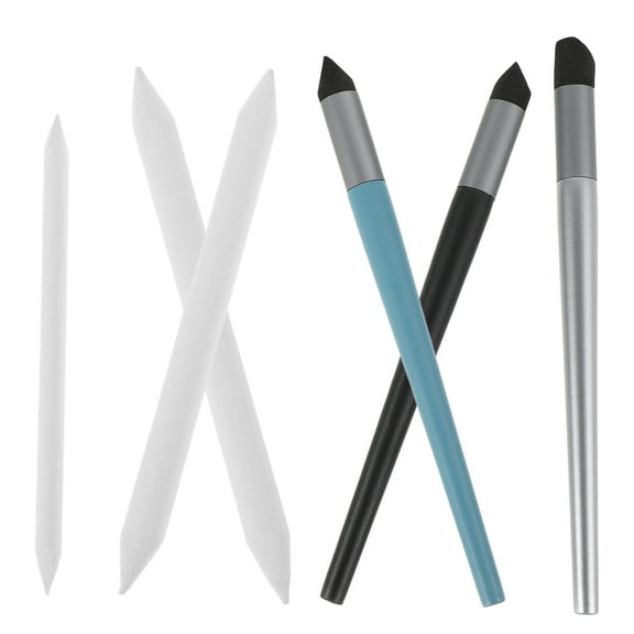 MLINS  6 Pcs Oil Pastel Rub Pen Sketch Tools Blending Sponge Student