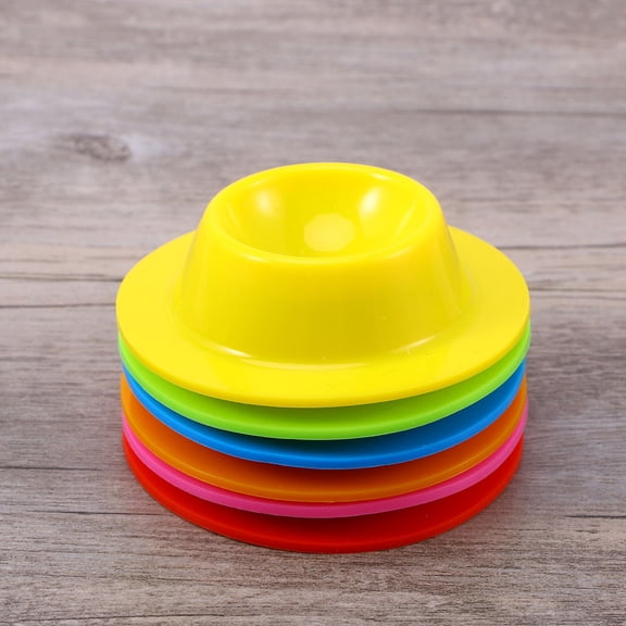 MLINS 6 Pcs Portable Storage Silicone Egg Tray Round Egg Cups Egg Serving