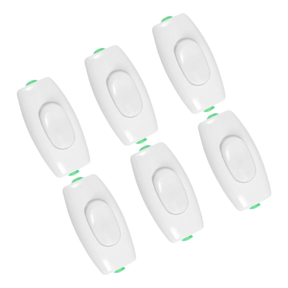 MLINS 6 Pcs Push Button Switch Feeders Hand-crank Flagpole Baby White