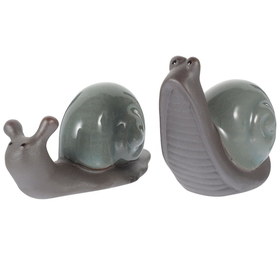 MLINS Set of 6 Retro Ceramic Snail Tea Pets for Tea Table, Unique Home Decor and Adornment Accessories