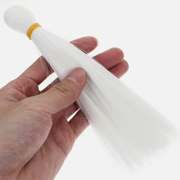 MLINS 6 Pcs Synthetic Straight Hair Extensions Weft Doll Wigs Doll Hair Wigs Replacements DIY Doll Hair Material for Crafts Doll Making