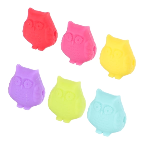 DINHEAROM Assorted Cup Markers Set of 6, 0.8 x 0.6 Inch, and Colorful Drink Identifiers