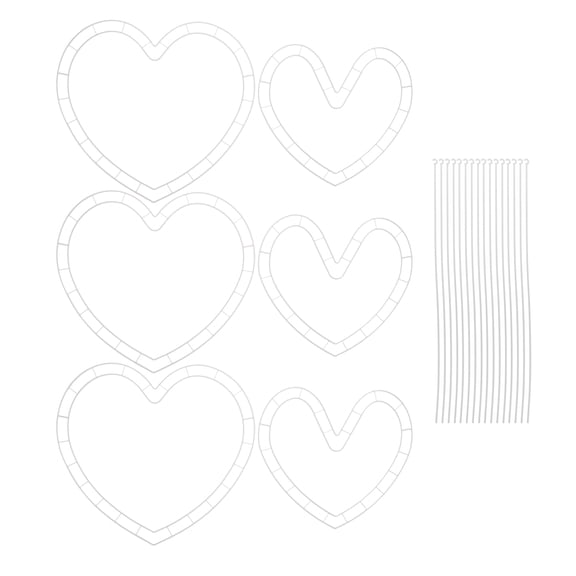 DINHEAROM Flower Arranger Plastic White 6 Set for Home Decoration and Wedding Flower Wreath