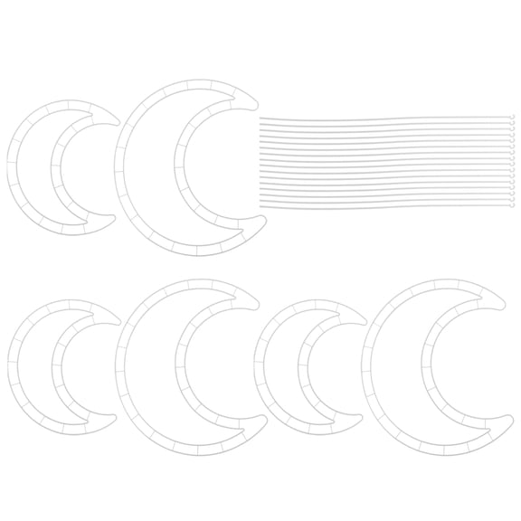 DINHEAROM White Wreath Frame 6 Set Plastic Material For Diy Crafts And Weddings