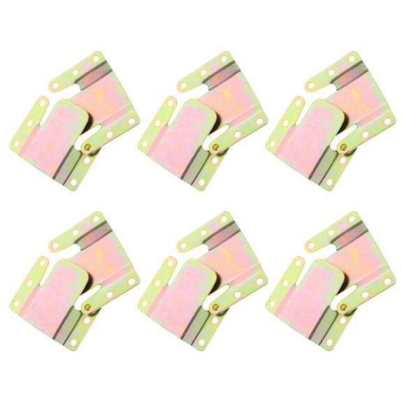 FELTECHELECTR 6Sets Golden Sectional Sofa Connectors Metal Joint Snap Furniture Accessories