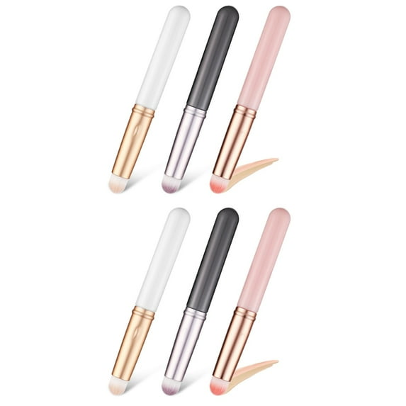 MLINS 6 pcs Concealer Brushes Small Lidded Concealer Brush Under Eye Makeup Brushes Concealer Blending Brushes