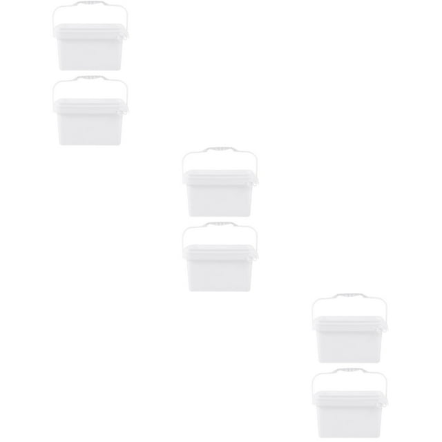 MLINS 6 pcs  Empty Paint Can with Lid Multipurpose Storage Bucket Portable Painting Storage Bucket Holder