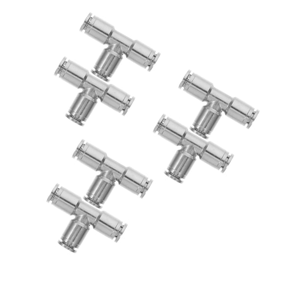 MLINS 6 pcs Quick Connect Air Hose Fittings Tee Air Piping Fittings Air Hose Coupler Tee Fitting Air Quick Fittings Tee Shape Air Hose Connector