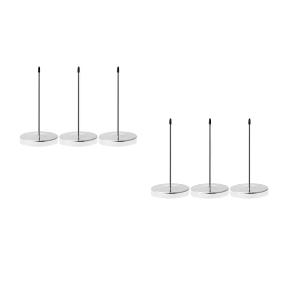 MLINS 6 pcs Stainless Steel Straight Rod Paper Memo Holder Desktop Receipt Bill Paper Note Fork