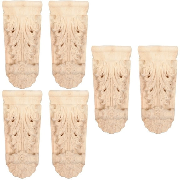MLINS 6 pcs  Wood Corbels Decorative Wooden Corner Moulding Trim Home Living Room Decoration