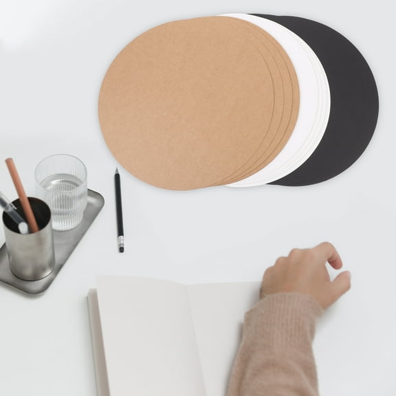 MLINS  60 Pcs Hand Round Cardboard Multifunctional Drawing Painting