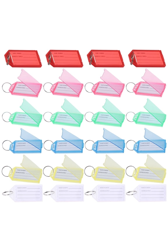 Mlins 60Pcs Luggage Identifiers Keychain Tags for Suitcases Travel 2.71.20.2in