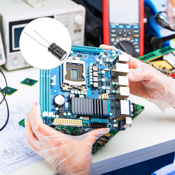 MLINS 60 Pcs Replacement Capacitance Dissipation Factor Capacitor 3.6X0.8X0.8CM Black